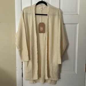 Listicle Open Cardigan